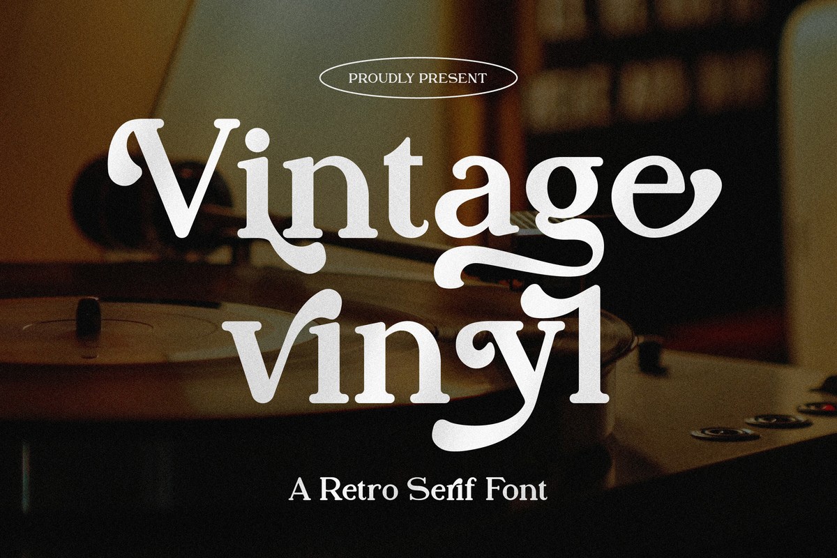 Schriftart Vintage Vinyl