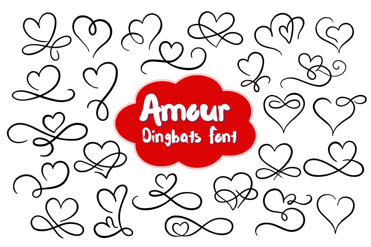 Schriftart Amour