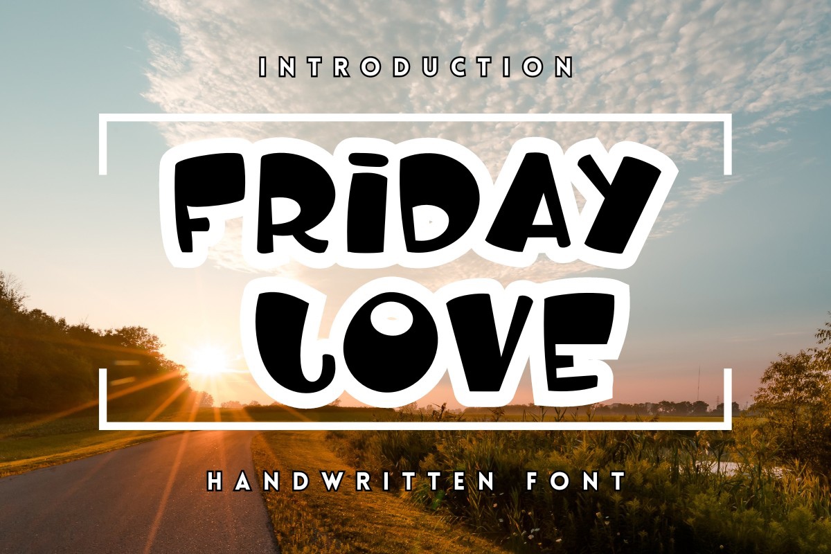 Schriftart Friday Love