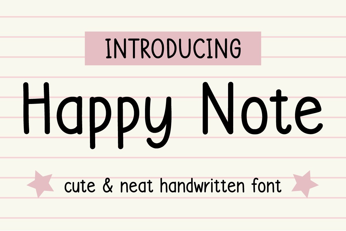 Schriftart Happy Note