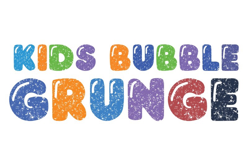 Schriftart Kids Bubble Grunge