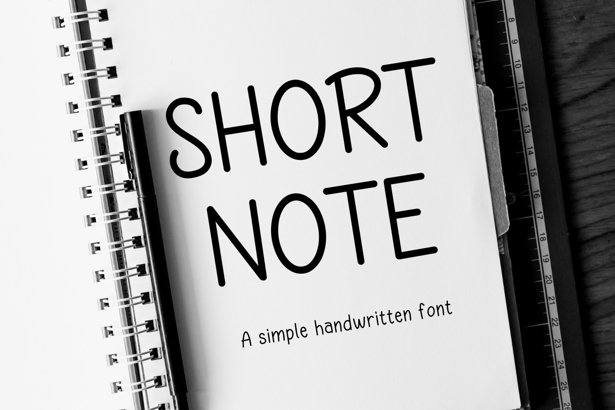 Schriftart Short Note