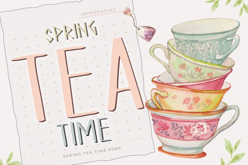 Schriftart Spring Tea Time