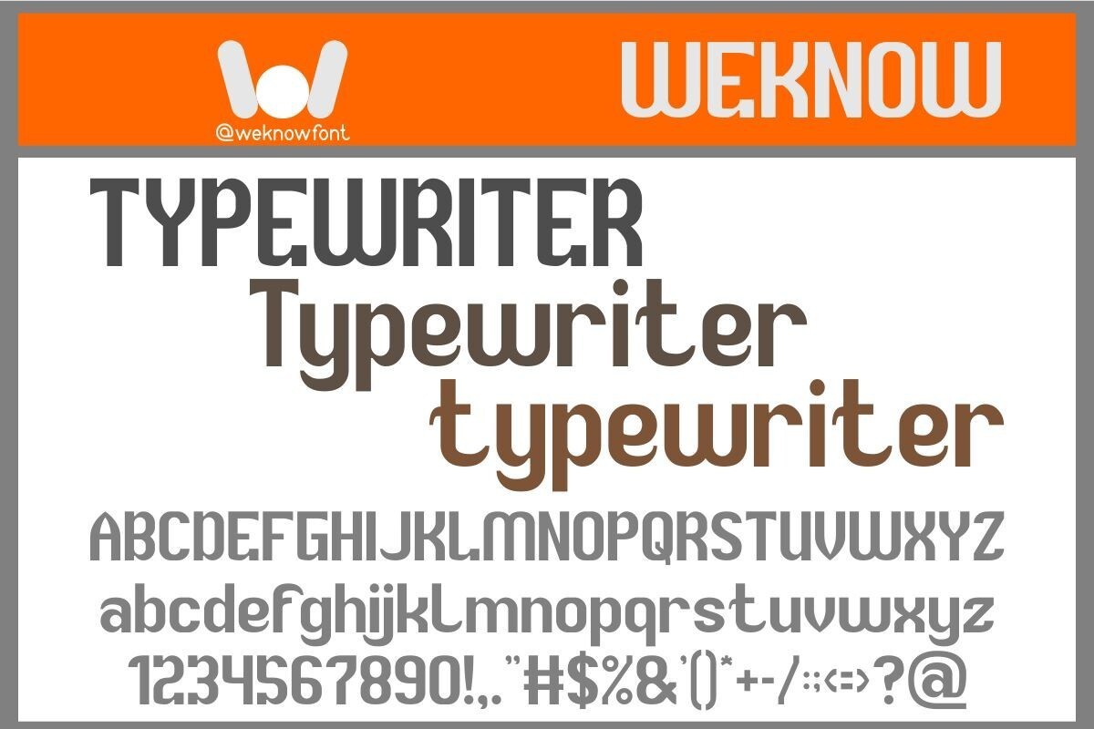 Schriftart Typewriter