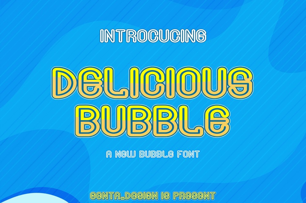 Schriftart Delicious Bubble