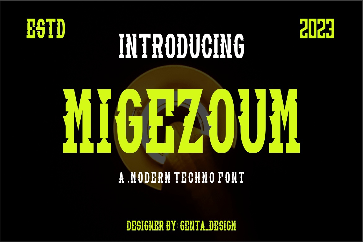 Schriftart Migezoum