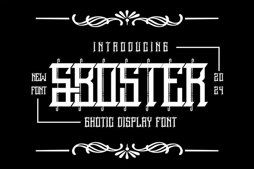 Schriftart Sboster