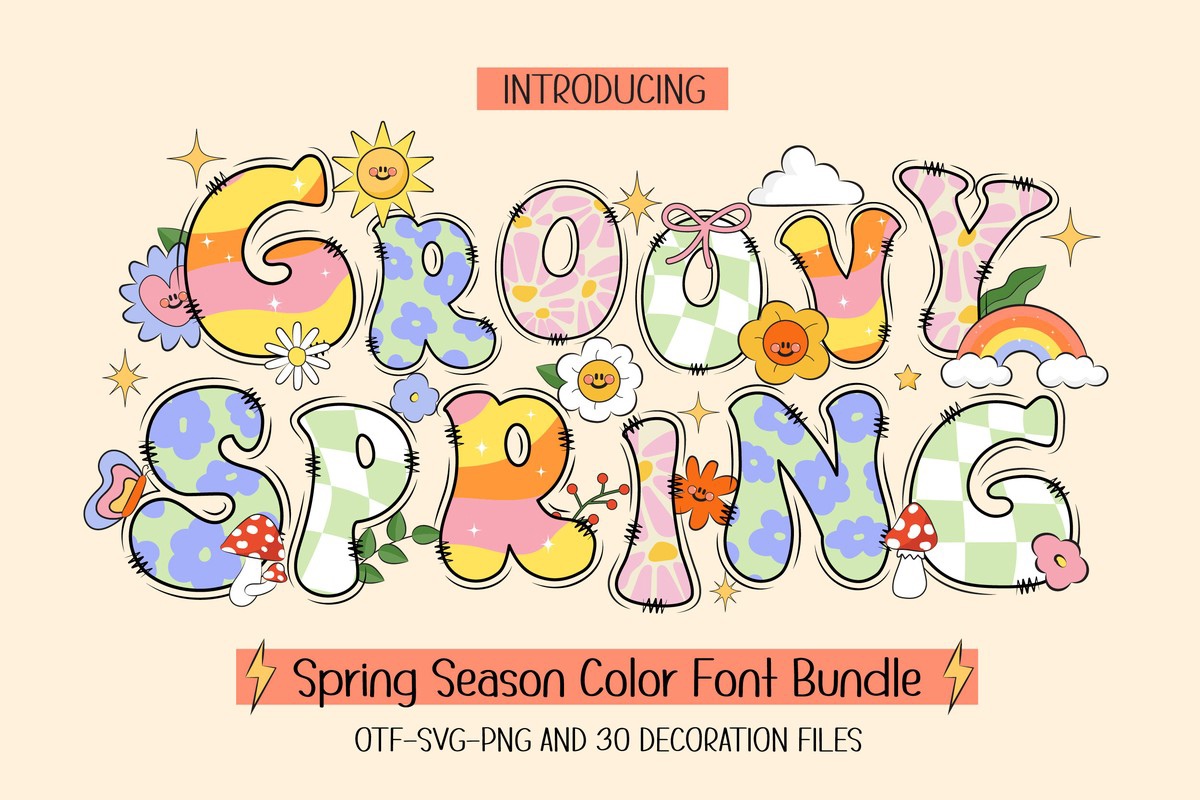 Schriftart Groovy Spring