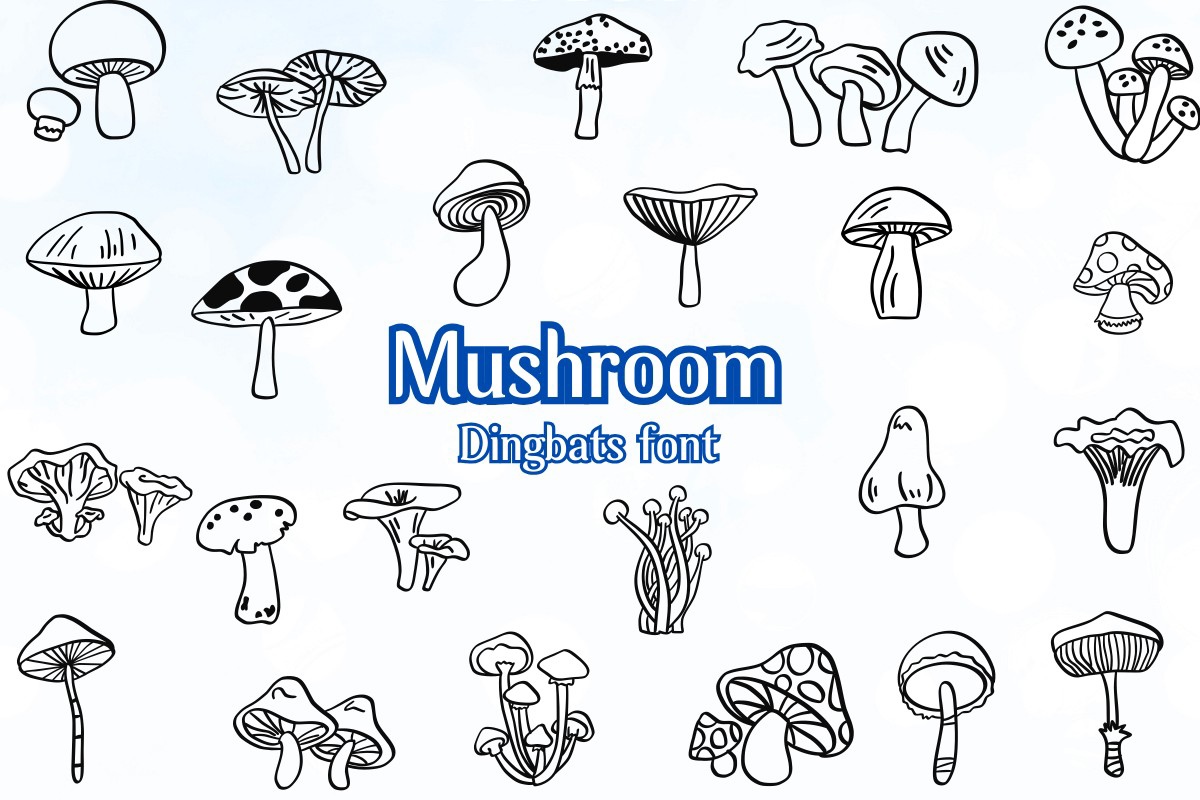 Schriftart Mushroom