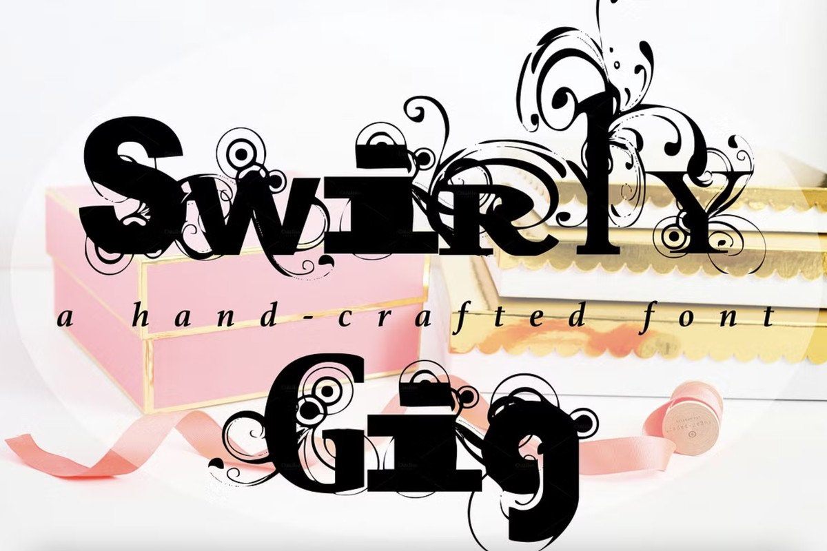 Schriftart Swirly Gig