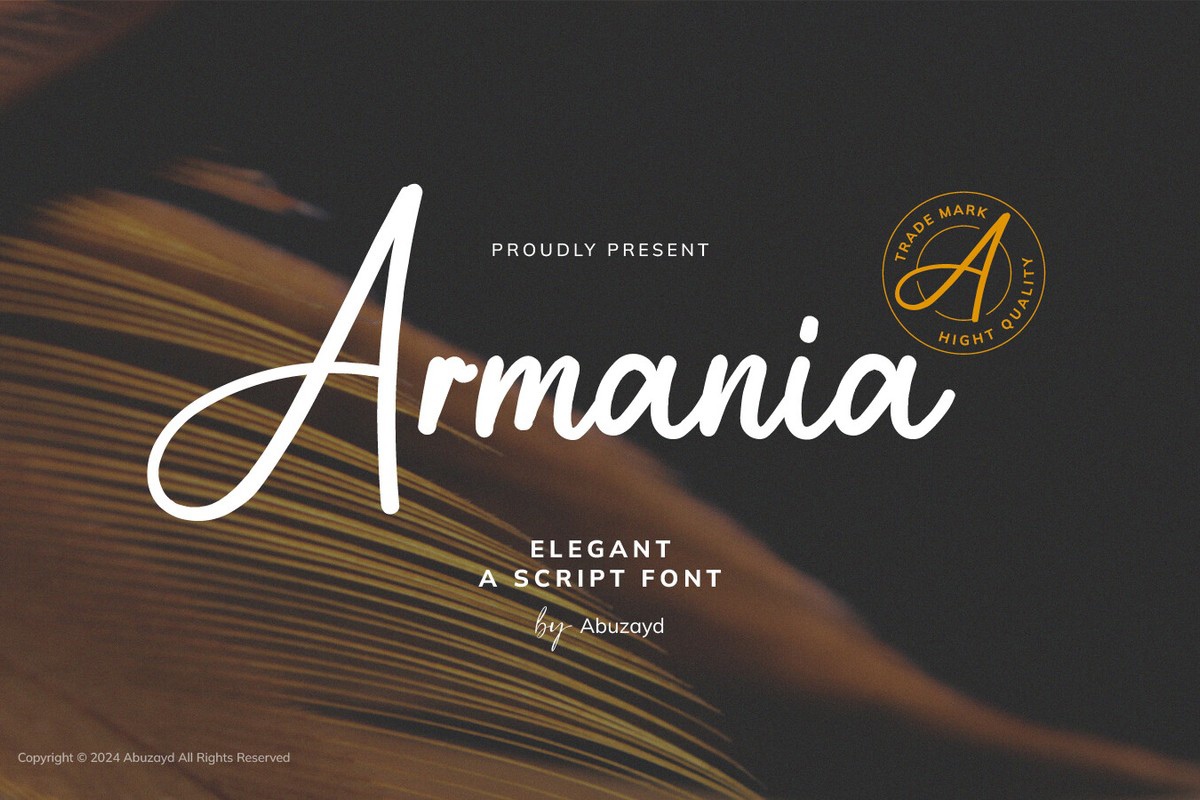 Schriftart Armania