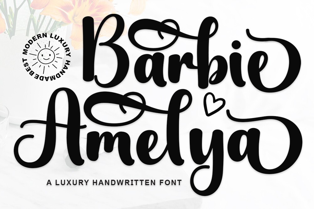 Schriftart Barbie Amelya