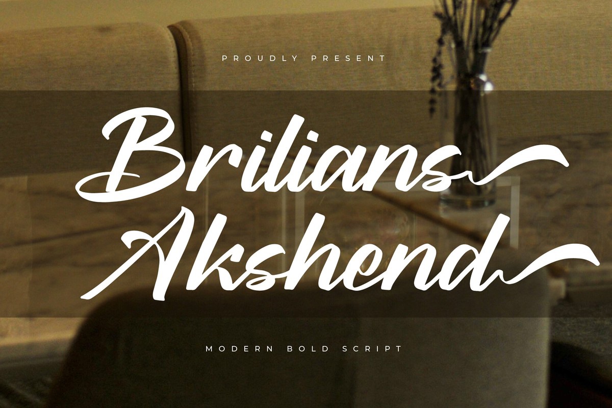 Schriftart Brilians Akshend