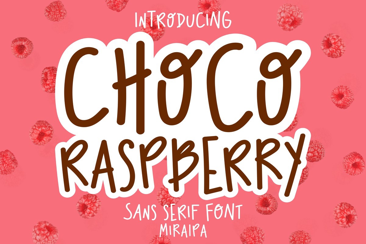 Schriftart Choco Raspberry