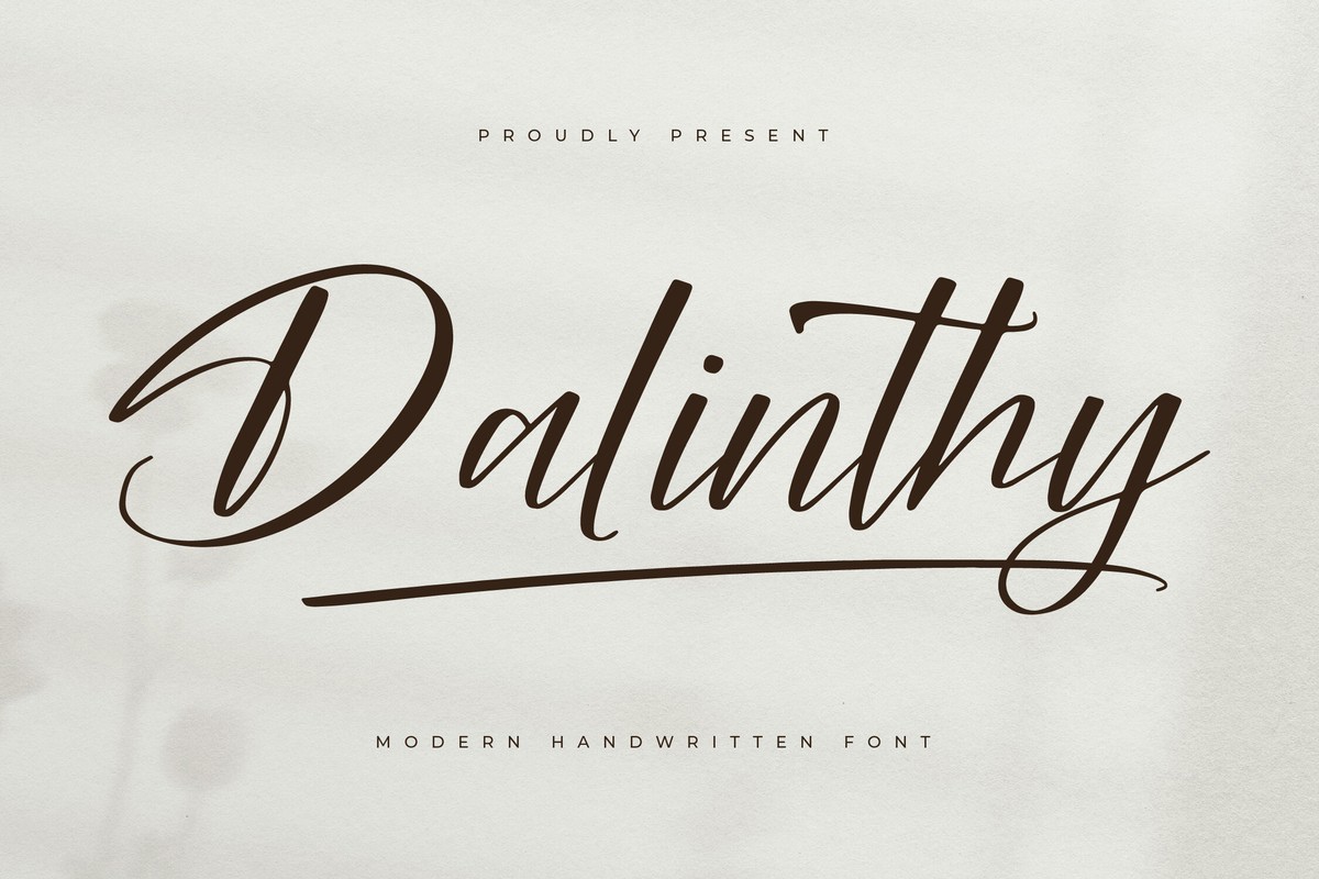 Schriftart Dalinthy