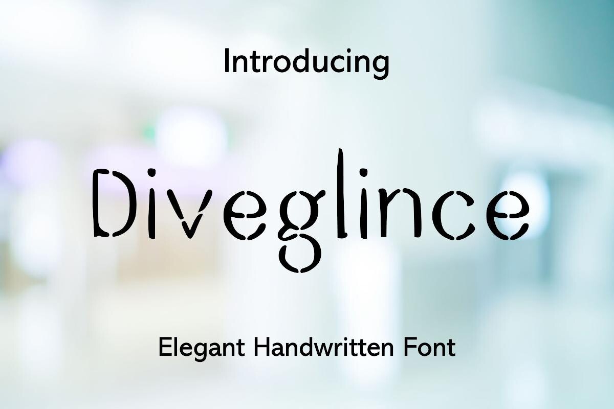 Schriftart Diveglince