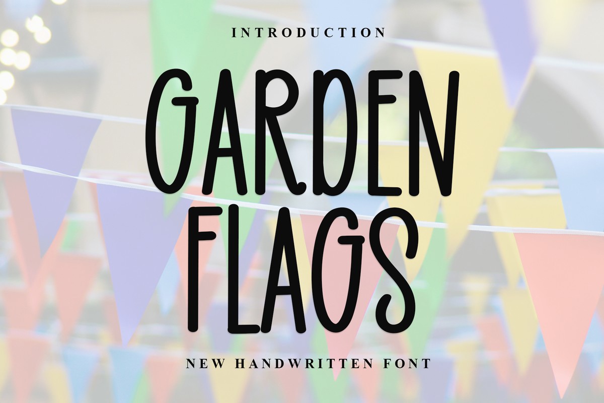 Schriftart Garden Flags