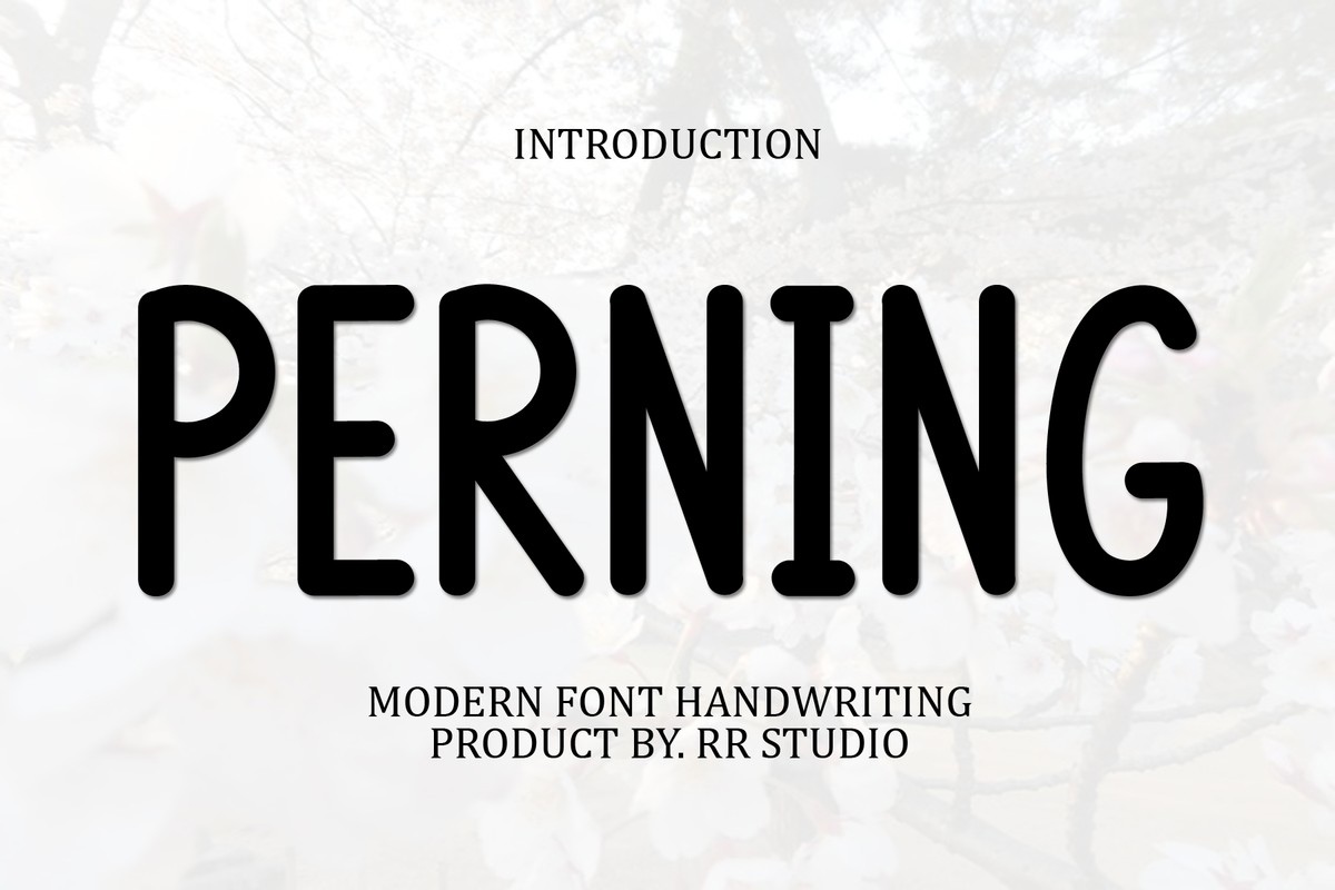 Schriftart Perning