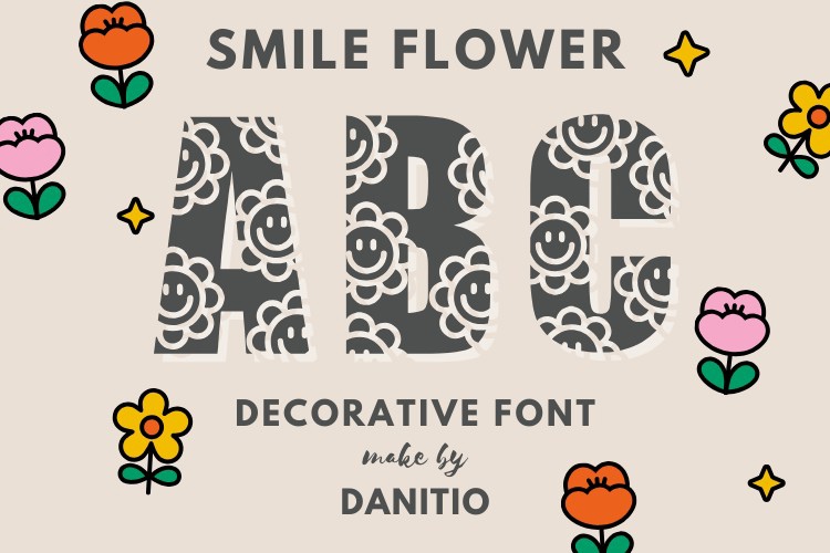 Schriftart Smile Flower