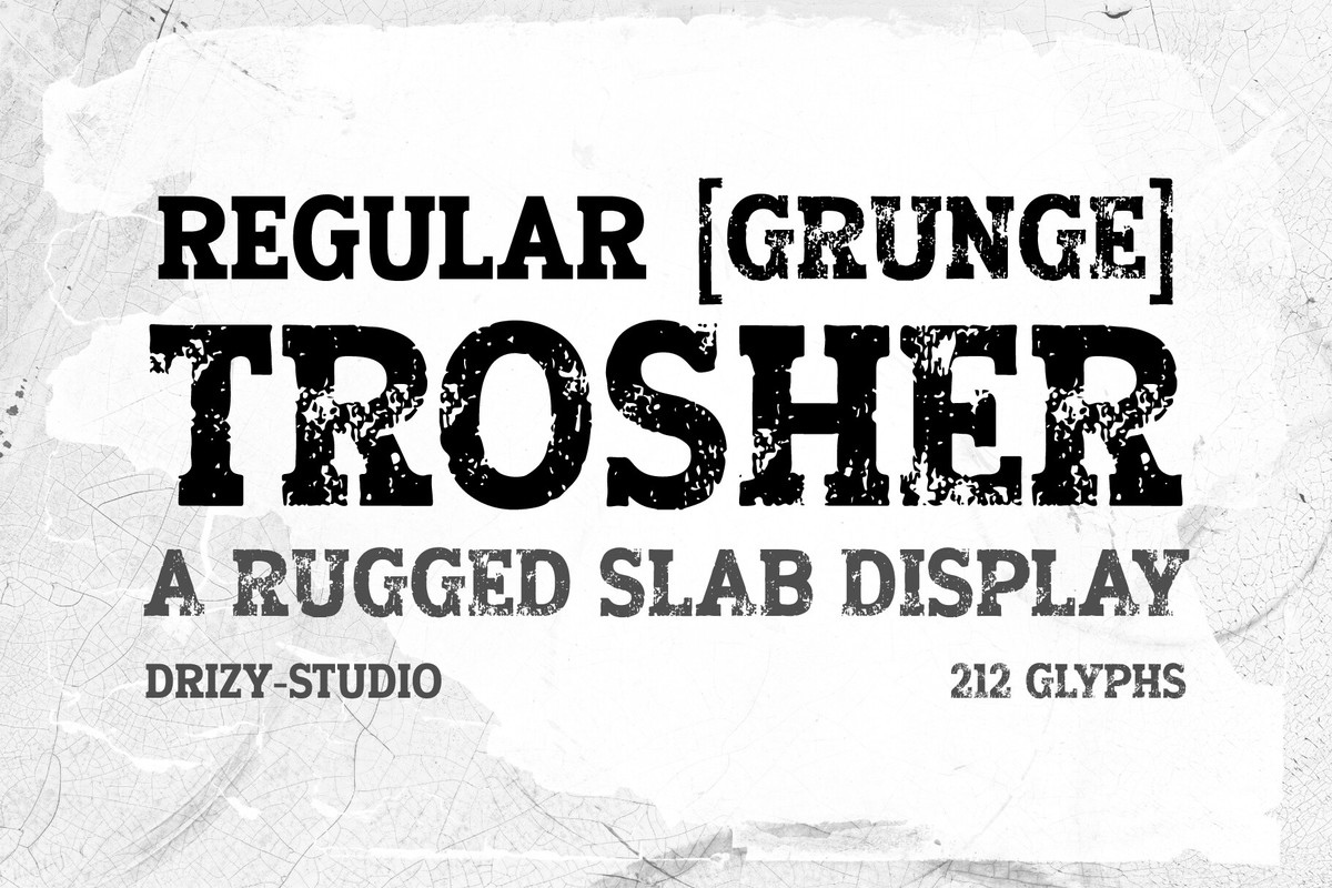 Schriftart Trosher