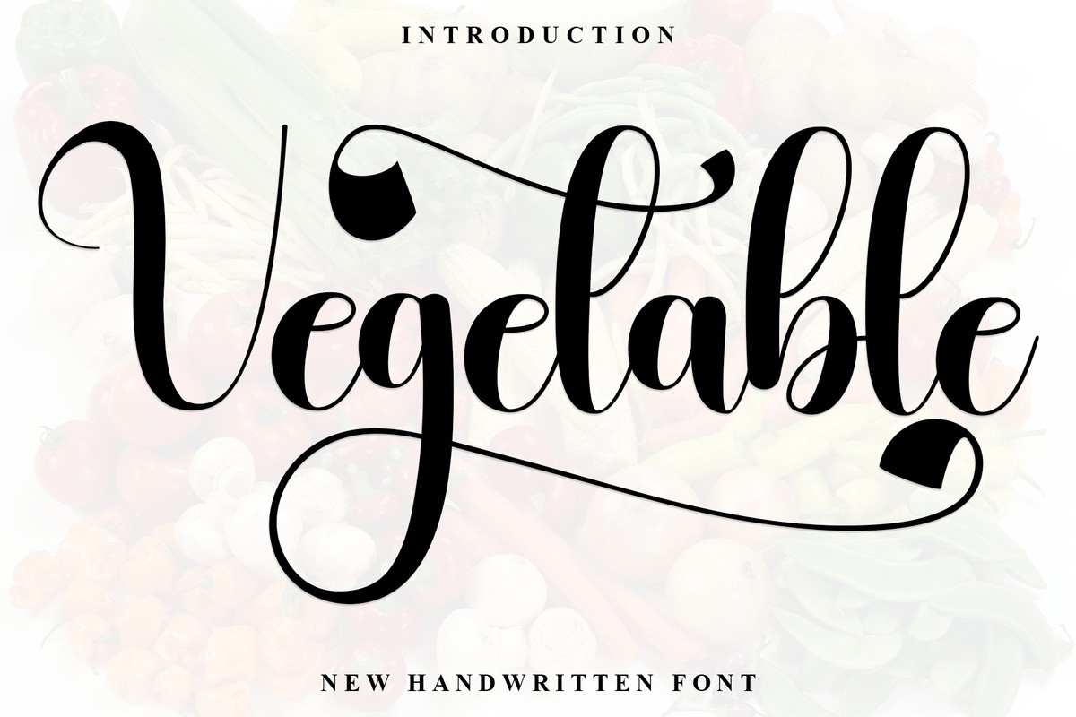 Schriftart Vegetable