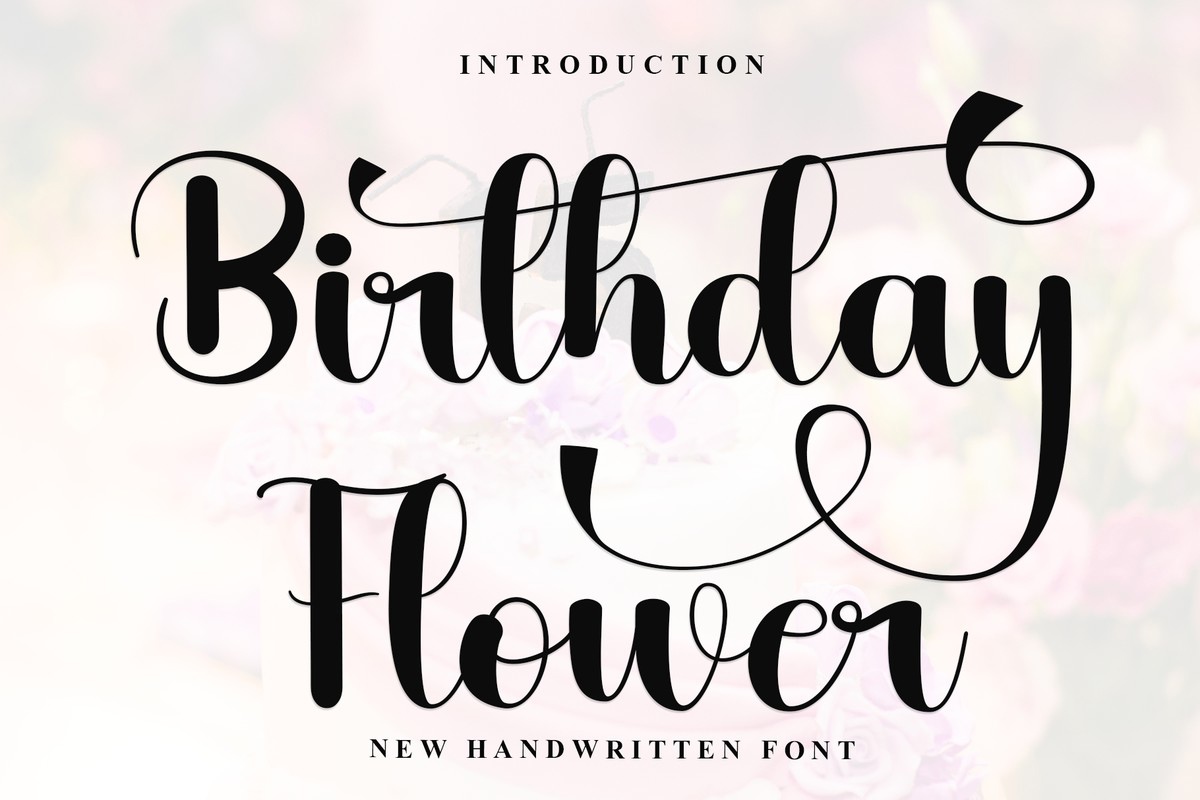 Schriftart Birthday Flower