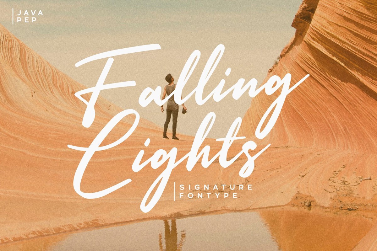 Schriftart Falling Lights