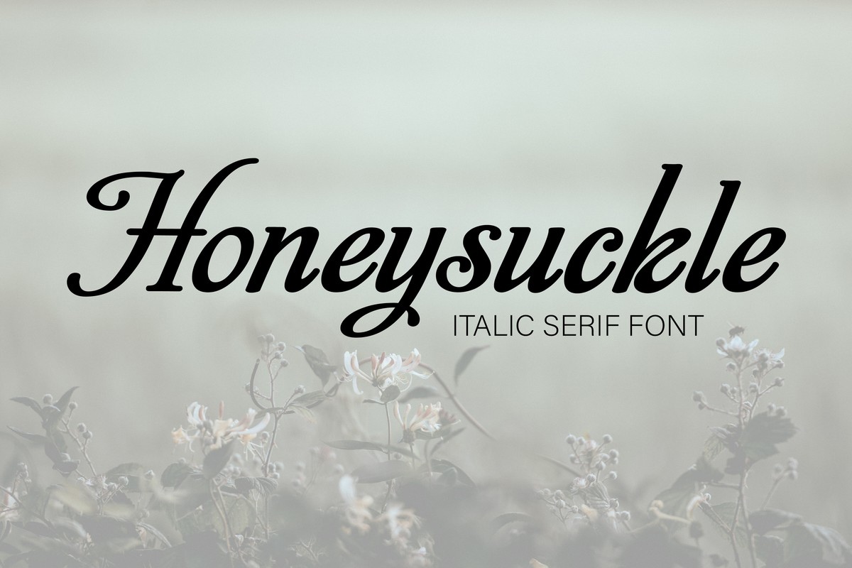 Schriftart Honeysuckle