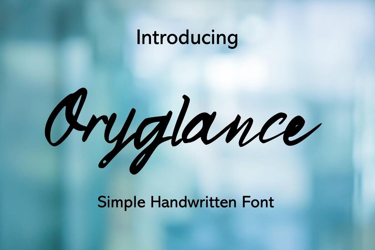 Schriftart Oryglance