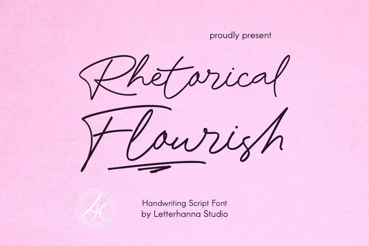 Schriftart Rhetorical Flourish