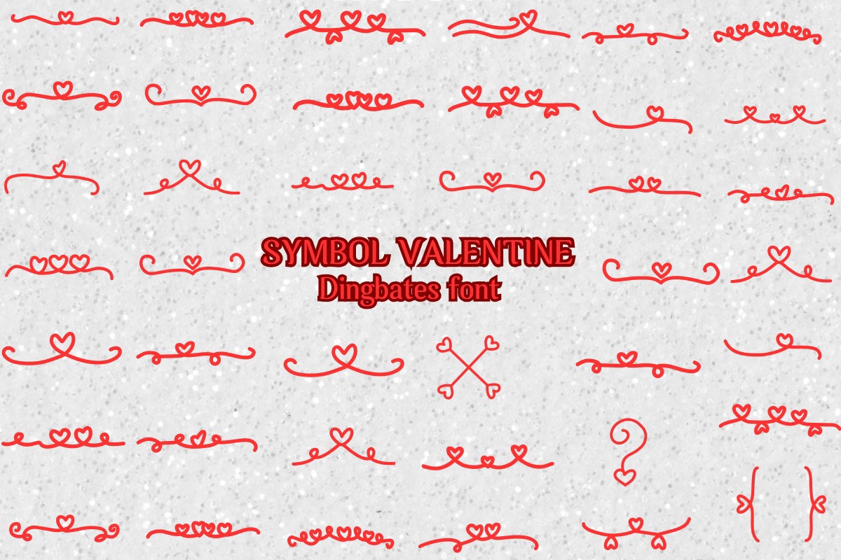 Schriftart Symbol Valentine