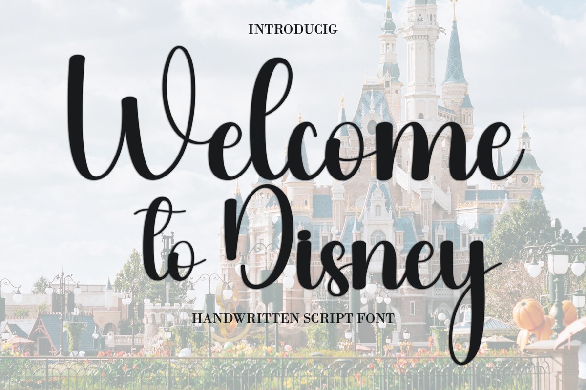 Schriftart Welcome to Disney