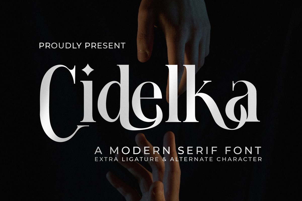 Schriftart Cidelka