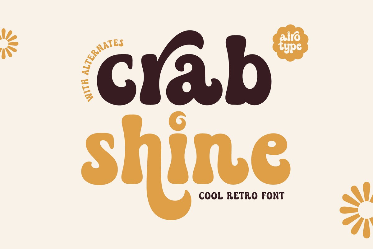 Schriftart Crab Shine