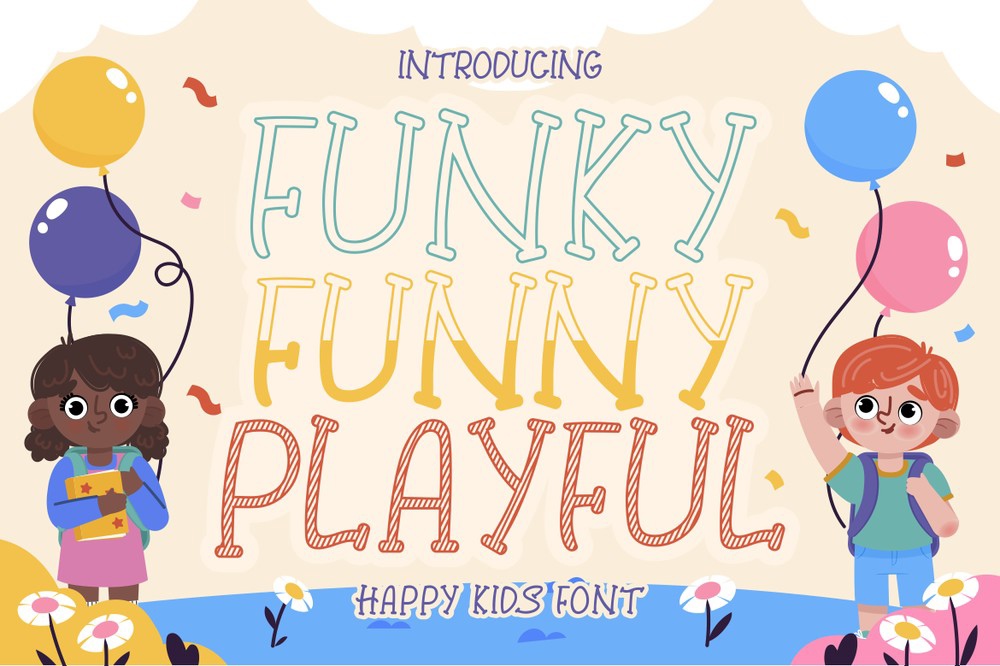 Schriftart Funky Funny Playful