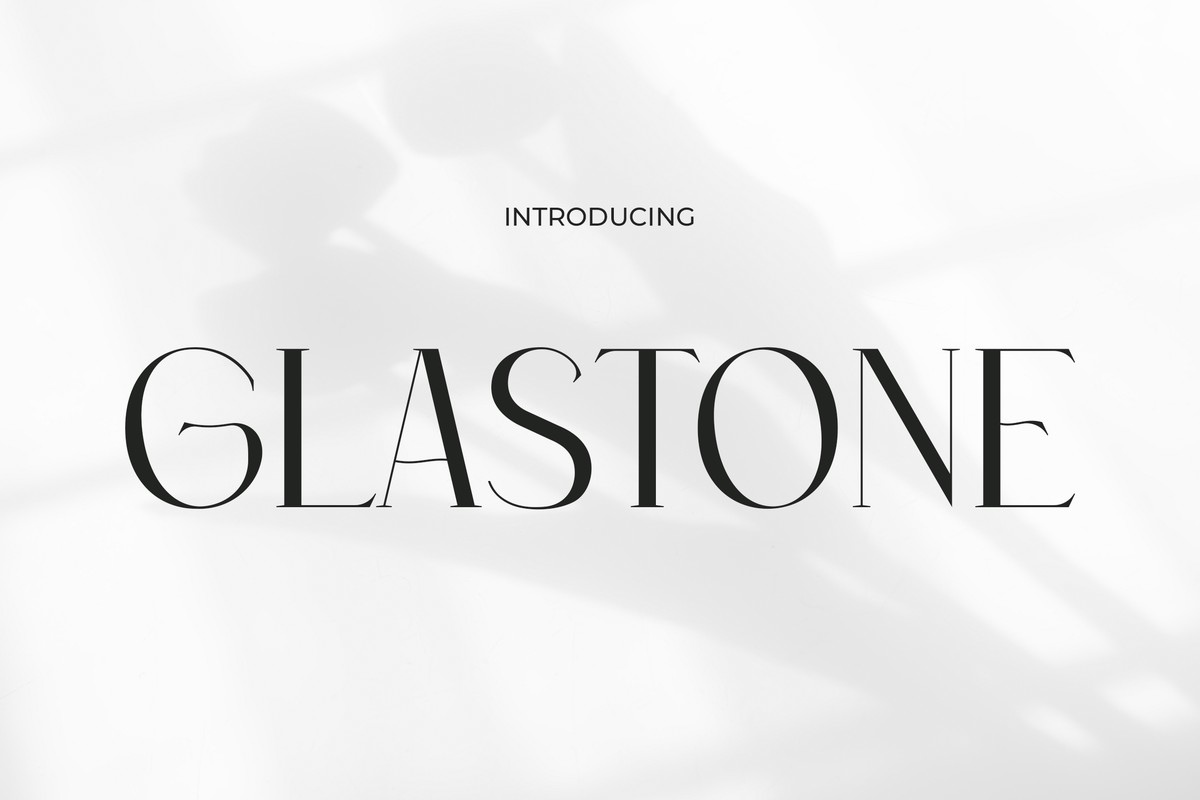 Schriftart Glastone