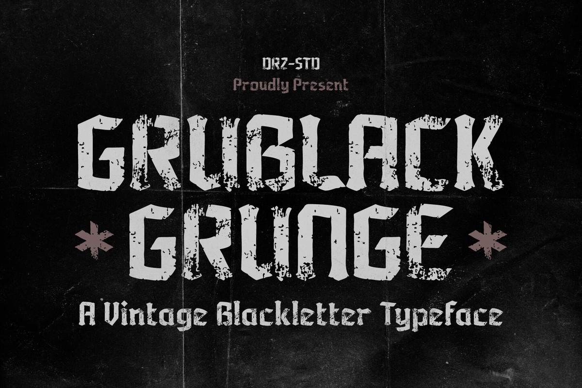 Schriftart Grublack