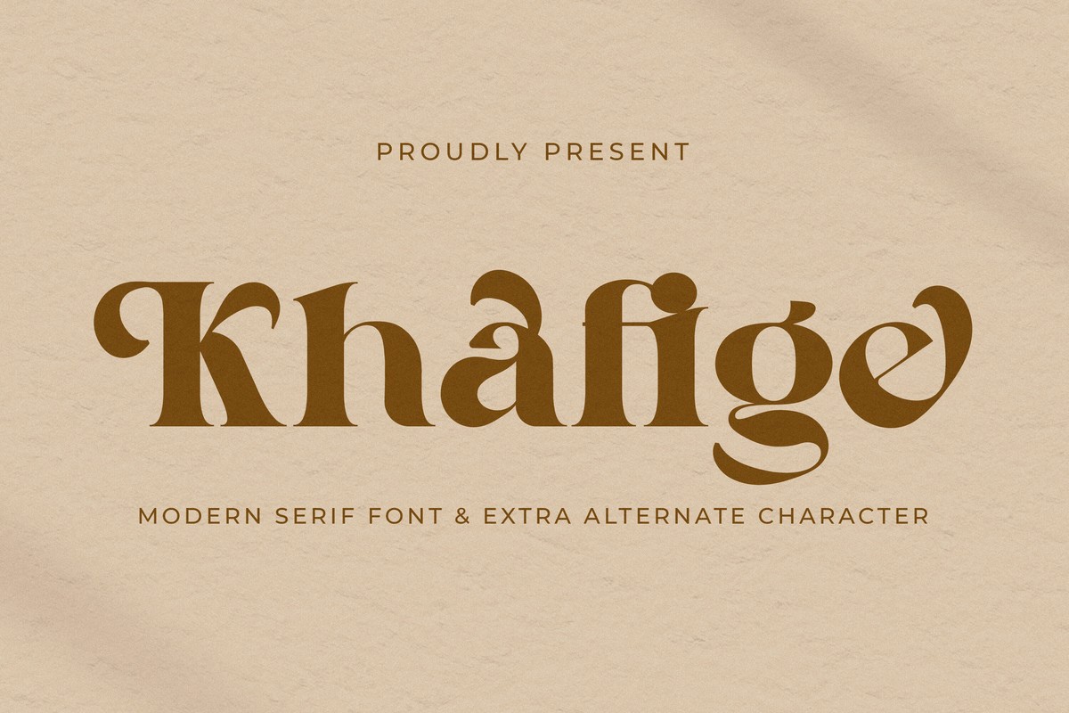 Schriftart Khafige