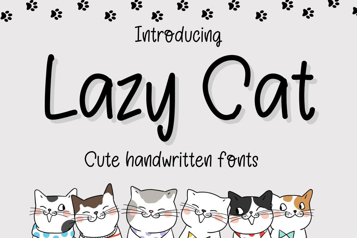 Schriftart Lazy Cat