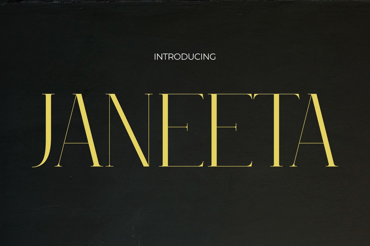 Schriftart Janeeta