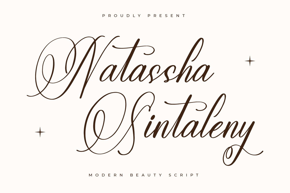 Schriftart Natassha Sintaleny