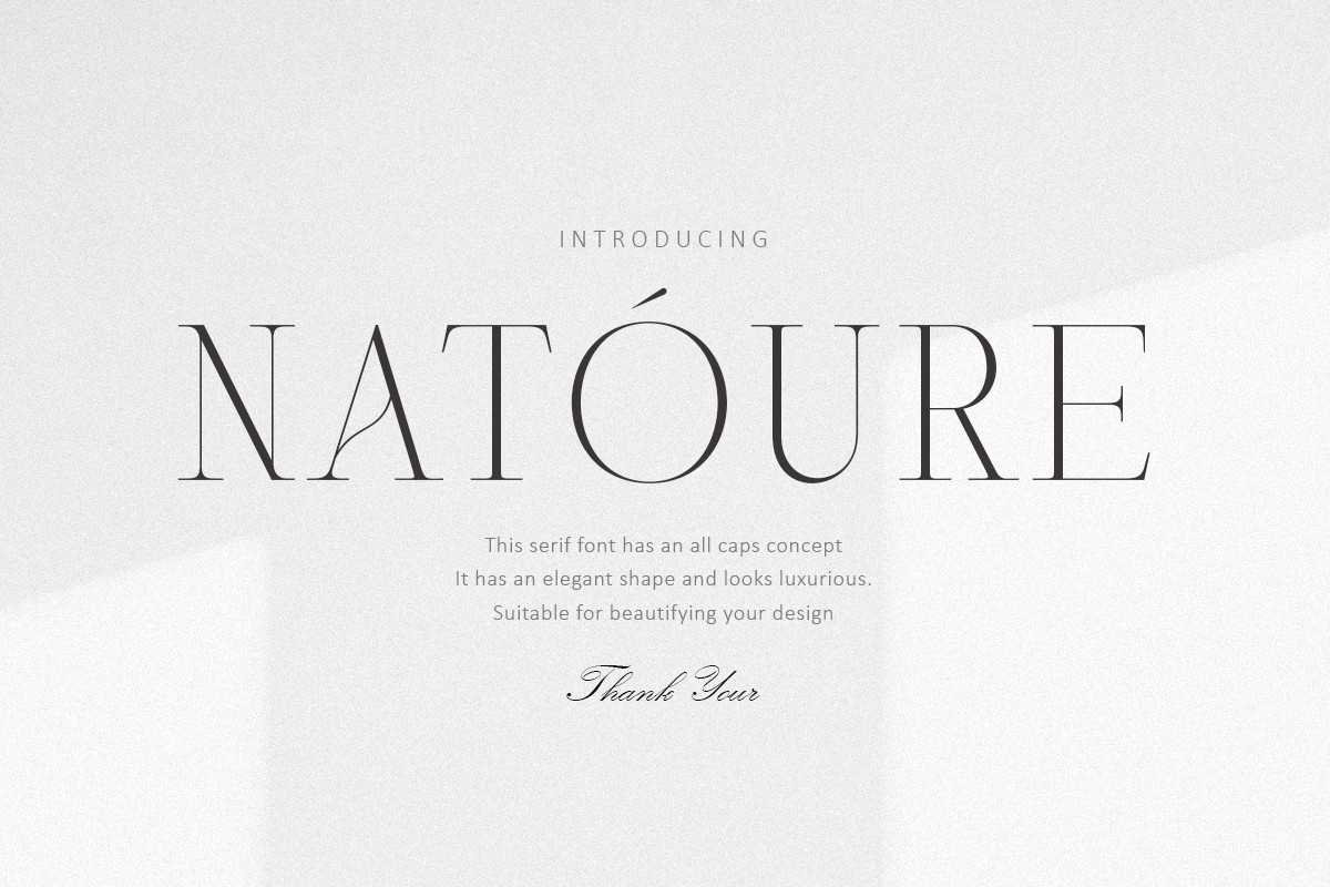 Schriftart Natoure