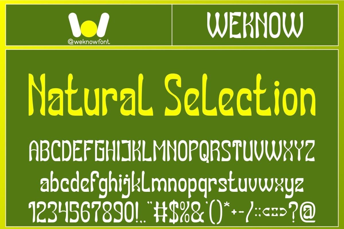 Schriftart Natural Selection