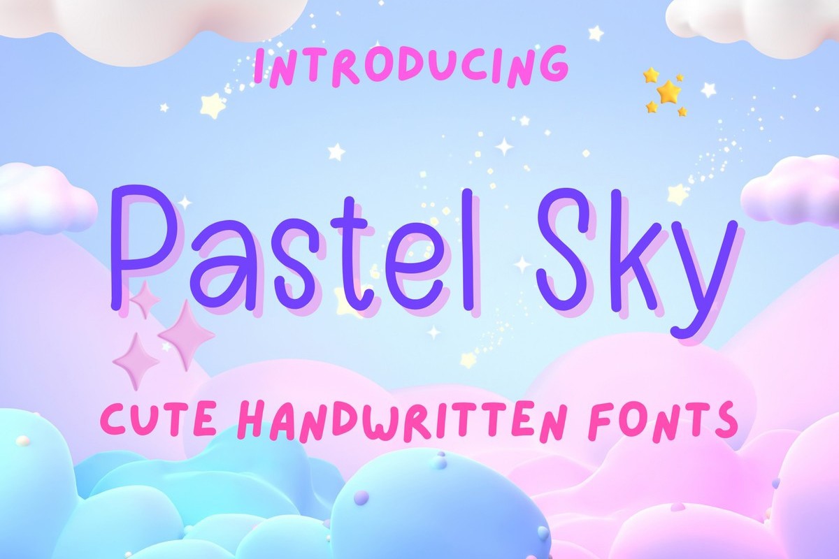 Schriftart Pastel Sky