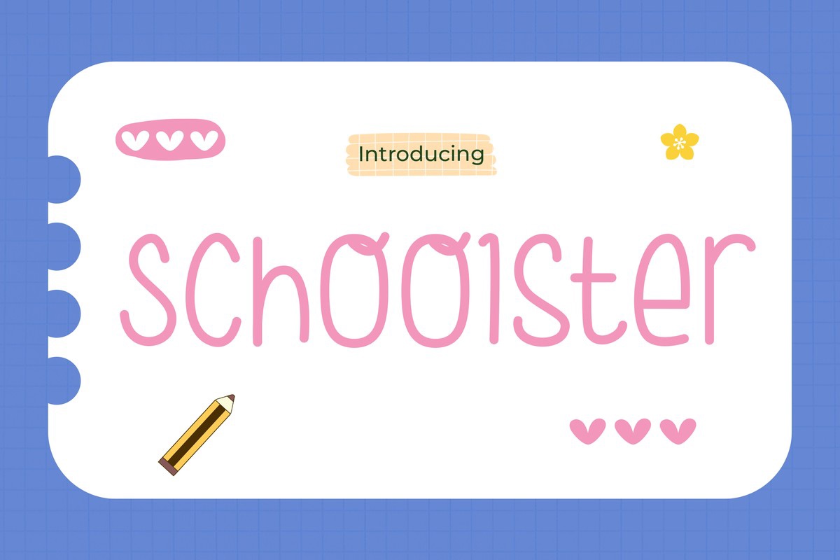 Schriftart Schoolster