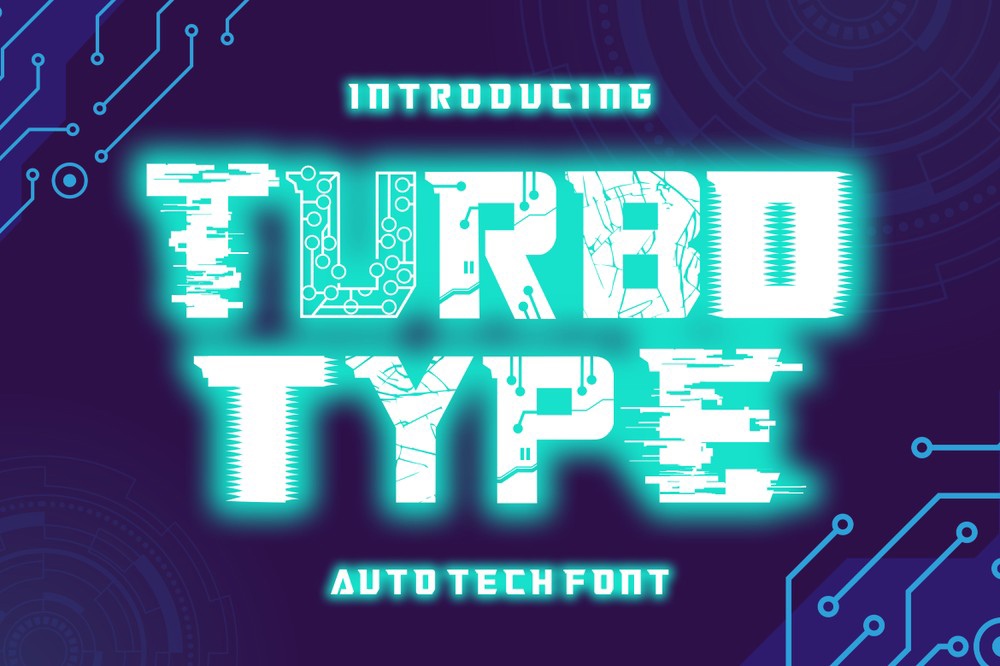 Schriftart Turbo Type