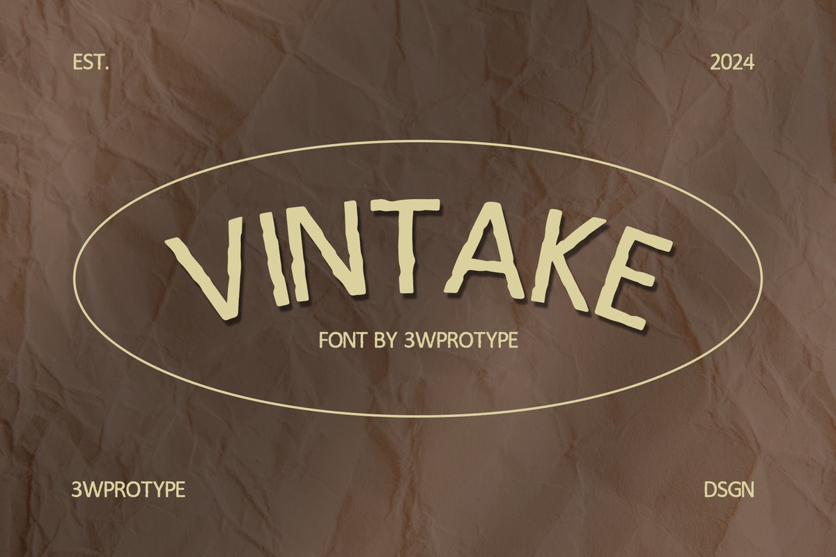 Schriftart Vintake