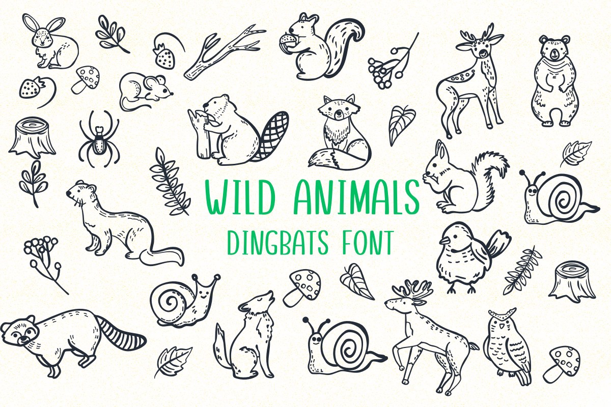 Schriftart Wild Animals