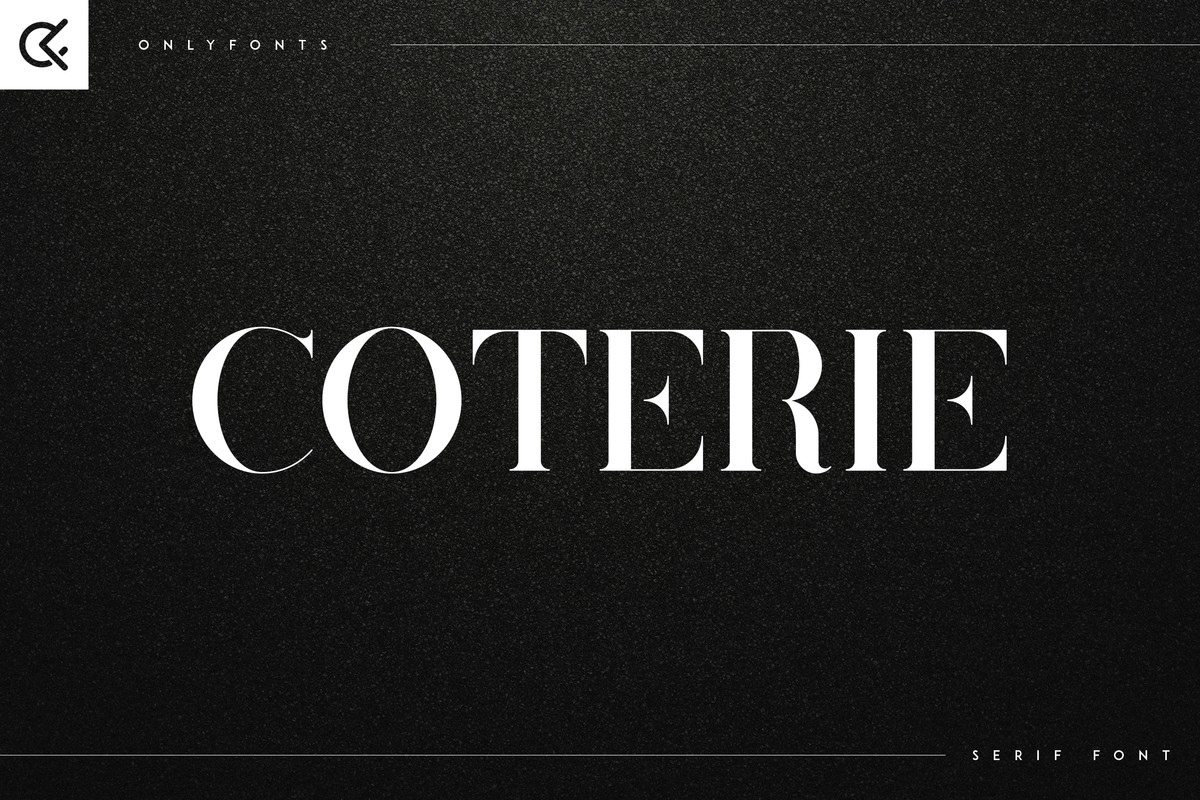 Schriftart Coterie