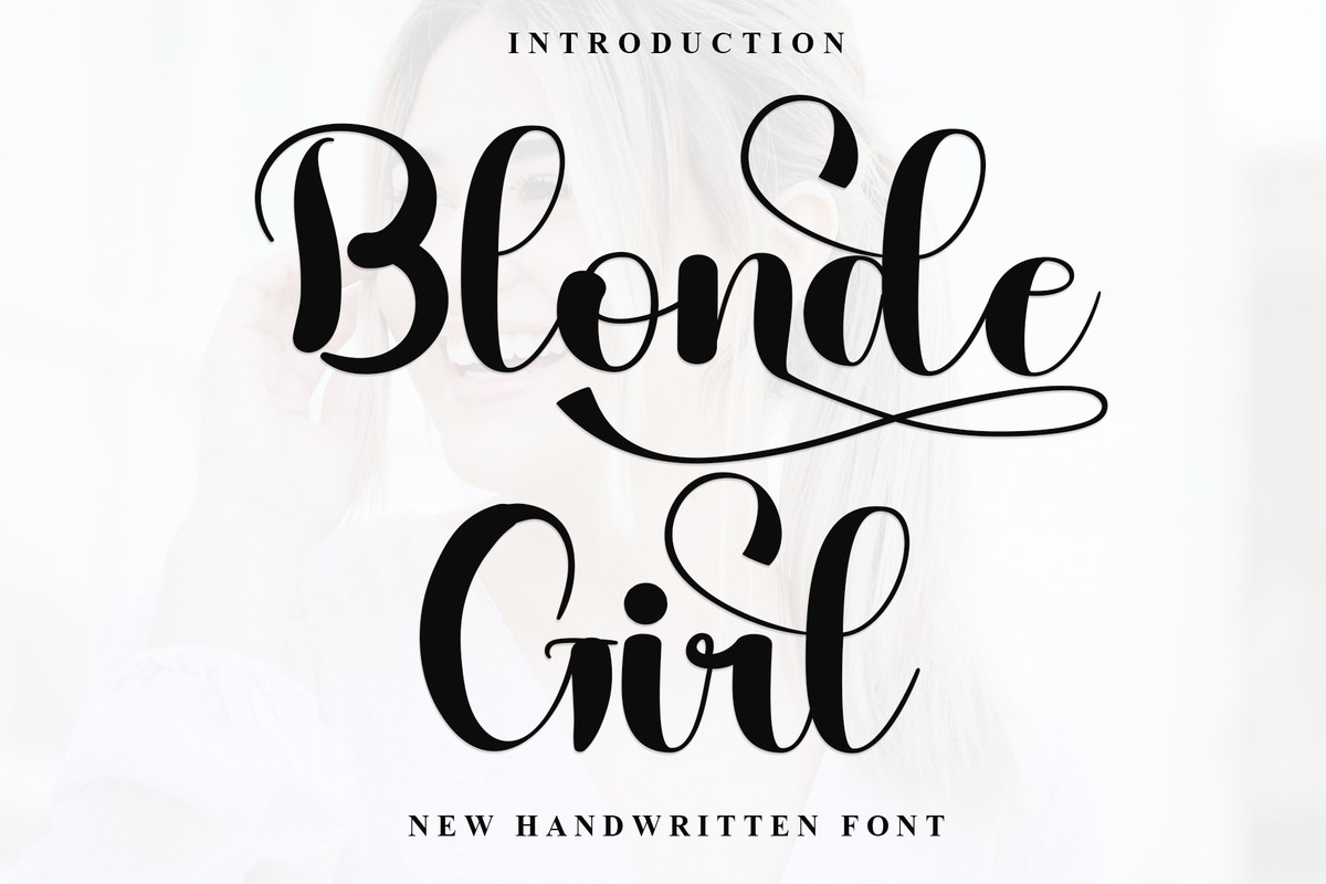 Schriftart Blonde Girl